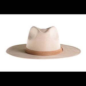 Cream suede hat